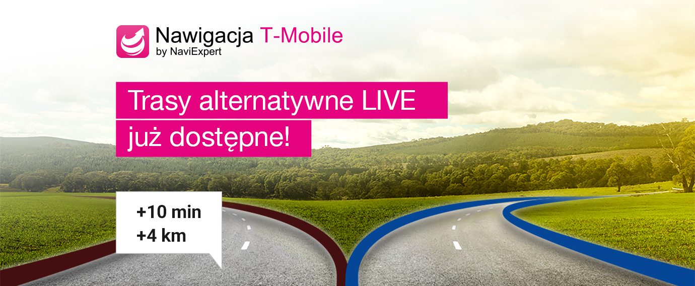 Nawigacja T-Mobile i trasy alternatywne Live od NaviExpert
